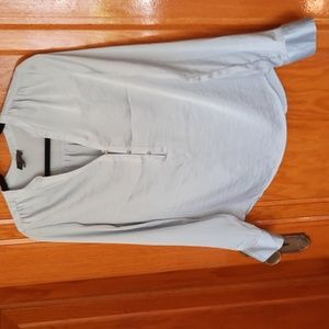 Ice blue long sleeve blouse